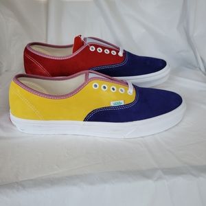 Vans Authentic Sunshine  Suede Color Block Lace Up Men's Size 11